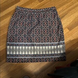 Blue and White Mini Pencil Skirt for Casual Wear